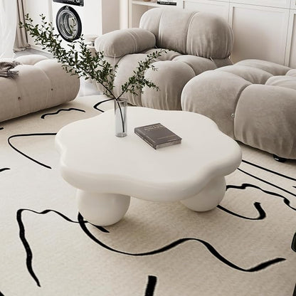 35.03" Cloud Coffee Table for Living Room Unique Coffee Table Modern Low Coffee - Image 4