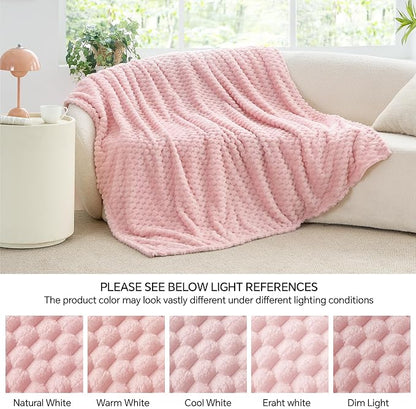BEDELITE Pink King Blanket for Bed, Soft Cozy Gifts for Women, 108 * 90 | 3D - Image 6