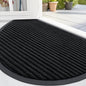OLANLY Half Circle Front Door Mat 35x30, Waterproof Heavy-Duty Doormat | Black by OLANLY