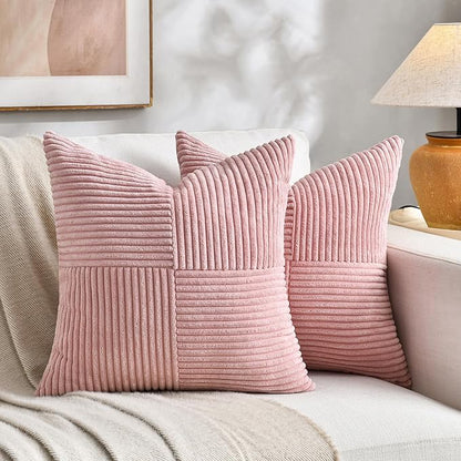 Fancy Homi 2 Packs Blush Pink Decorative Throw Pillow Covers 22x22 Inch by Fancy+Homi