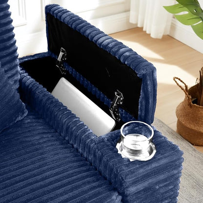 KEIKI Corduroy Storage Armrest Sofa, Single Versatile Seat - Image 6