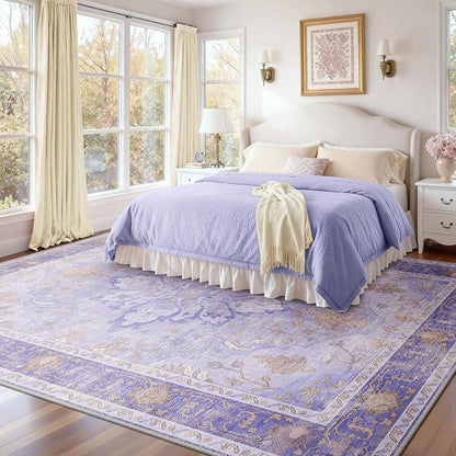 RELEANY Washable Area Rug, Large 9'x12', Water Repellent, Pet Friendly - Image 2