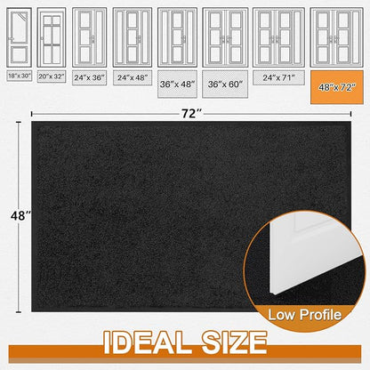 Super Absorbent Front Door Mat, Non-Slip Washable Indoor Doormats, Low Profile - Image 3
