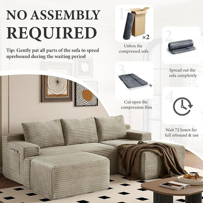 96" Sectional Couches for Living Room Cloud Couch Sofa - Image 6