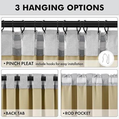 MIULEE 100% Blackout Linen Curtains - Image 5