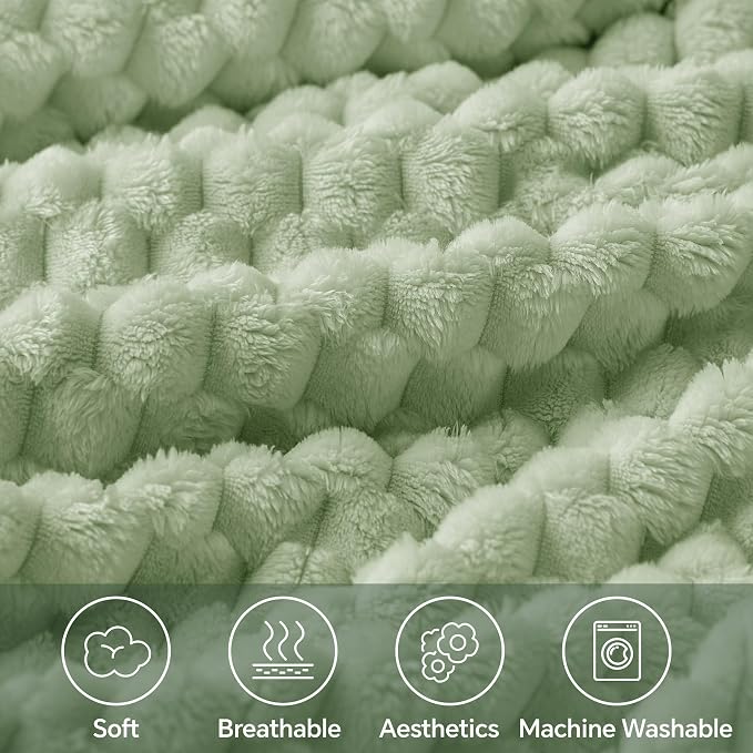 BEDELITE Sage Green Twin Blanket - Image 3