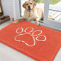 OLANLY Dog Door Mat for Muddy Paws 36x24, Paw Print Design Chenille Mud Mat | by OLANLY