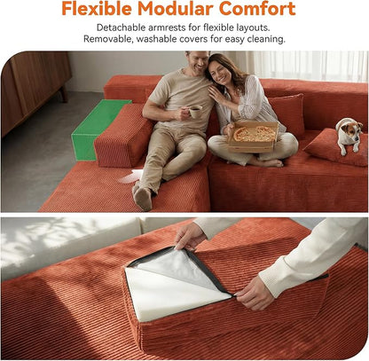 MONVANE 106" Cloud Sectional Couch - Image 4