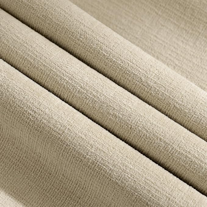 MIULEE Ivory Chenille Couch Throw Pillow Covers, 18x18 | Set of 2, Soft Neutral - Image 2