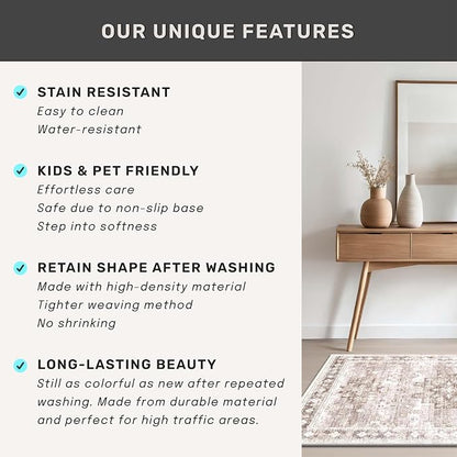 Boho Long Bathroom Runner Rug 24 x 72 Washable Non Slip - Image 7