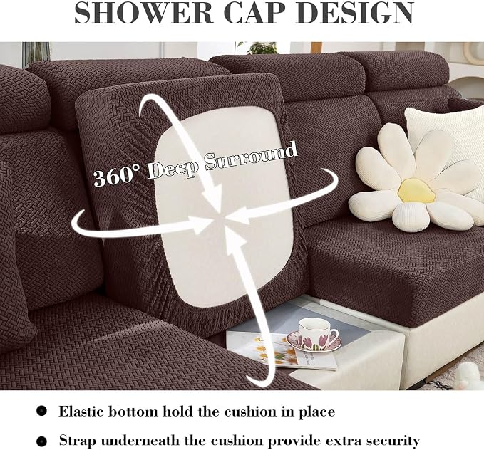 Couch Covers for 2 Cushion Sofa Pet Friendly Couch Cushion Covers Universal - Image 4