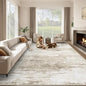Washable Rug 9x12 Area Rugs for Living Room: Large Neutral Soft Rug Abstract by LOSBULAKE