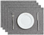 BALCONY & FALCON Placemats Set of 4 Faux Linen Cloth Place Mats Washable by BALCONYFALCON