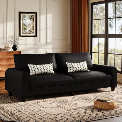 EASE MOOSE 70.6" Faux Leather Loveseat Sofa, Deep Seat Waterproof and - Image 3