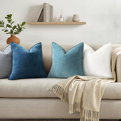 decorUhome Summer Couch Euro Sham Throw Pillow Covers 22x22 Set of 2, - Image 3