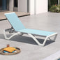 PURPLE LEAF Patio Chaise Lounge Chair Outside Aluminum Plastic Stackable by PURPLELEAF