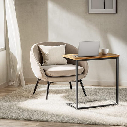 Pipishell C Shaped End Table 27 inches High, Side Table - Image 4