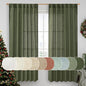 Olive Green 72 inch Linen Curtains by LAMIT