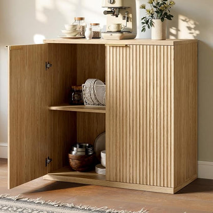Evermagin 31.5" Oak Buffet Cabinet - Image 5