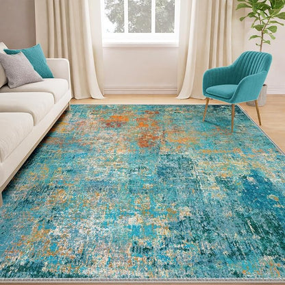 RELEANY Washable 5'x8' Abstract Area Rug - Image 9