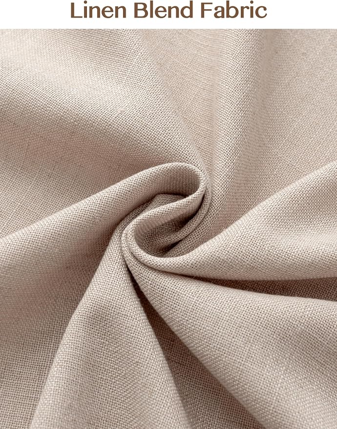 Pinch Pleated Linen Curtains 84 Inch Length 2 Panels, Light Filtering Linen - Image 7