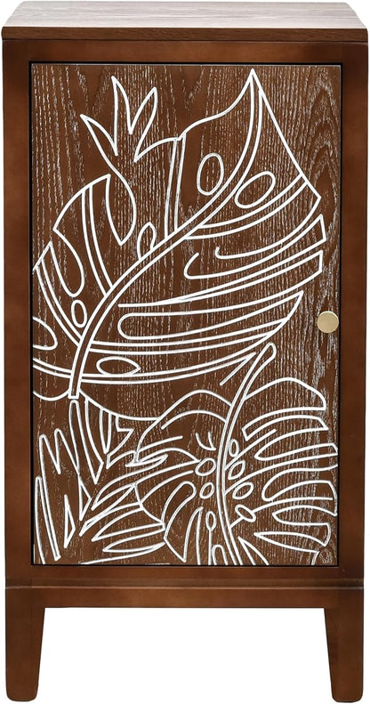 eHemco Tropical Monstera Door Accent End Table, Modern Retro Style, 16.5 x 14 x - Image 4