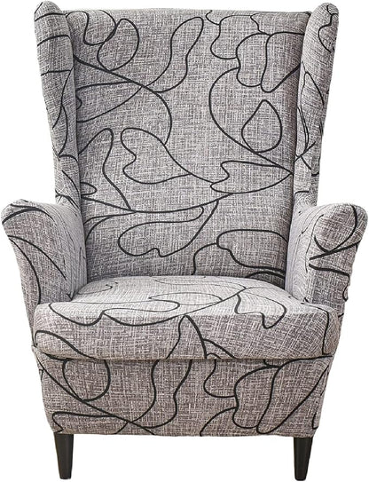 KRFOONN Wingback Chair Covers Slipcovers 2 Piece Stretch Wing Chair Covers by KRFOONN