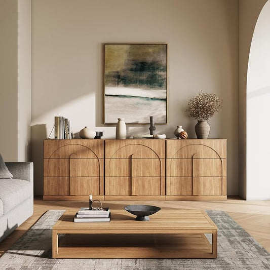 BELLEZE Set of 3 Bookcase with 3 Drawers, Modern Book Shelf with Wide Wooden by BELLEZE