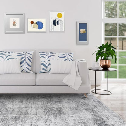 Aelenmu 10x14 Area Rugs for Living Room Dining Room Washable Grey | Soft Modern - Image 3