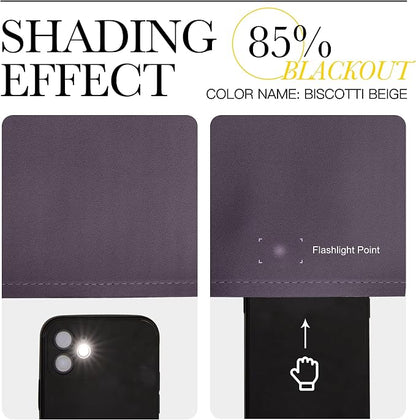 NICETOWN Greyish Purple Blackout Curtains 84 inches Length - Image 4