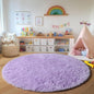 Light Purple Round Rugs 6ft for Living Room Bedroom, Fluffy Circle Area Rug for by ONASAR