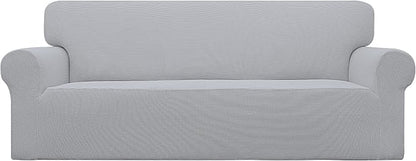 Easy-Going Stretch Oversized Sofa Couch Slipcover Washable Silver Gray | by Easy-Going