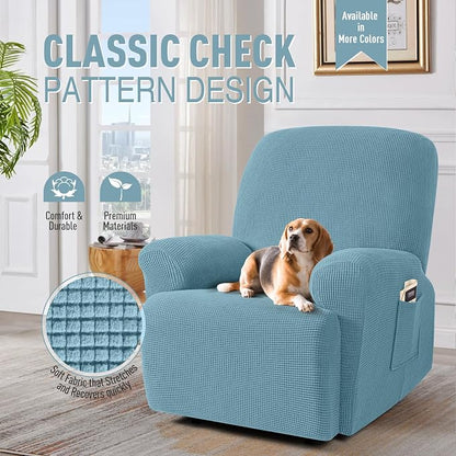 TAOCOCO Recliner Cover 4-Pieces, Recliner Stretch Sofa Slipcover, Recliner - Image 2