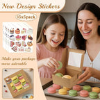 OAMCEG 50 Pack Cookie Boxes with Window, 6x6x3 Inches Brown Bakery Treat Boxes with Stickers & Twine for Pastry, Desserts, Strawberries, Cupcakes, Gift Giving