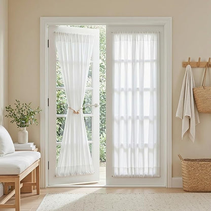 MYSKY HOME White French Door Curtains by MYSKYHOME