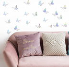 SAOROPEB 3D Butterfly Wall Decor, 72 Pcs 3 Styles 3 Sizes, Removable Metallic Wall Sticker Room Mural Decals for Kids Bedroom Nursery Classroom Party Decoration Wedding Decor DIY Gift (Laser)