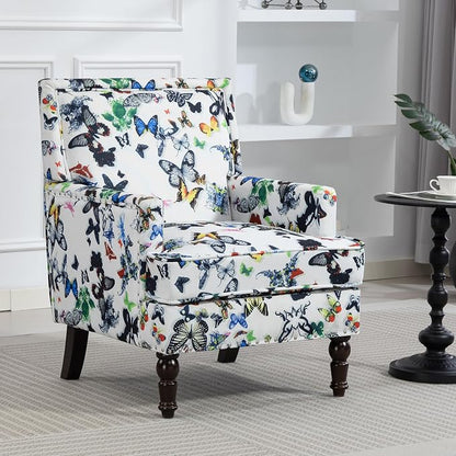 Butterfly Accent Chair, Floral Print Armchair - Image 8