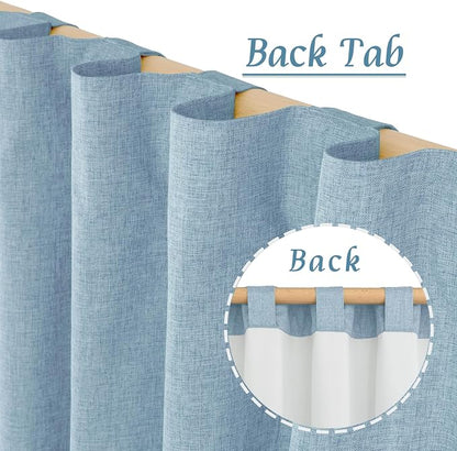 72 Inch 100% Blackout Linen Curtains - Image 6