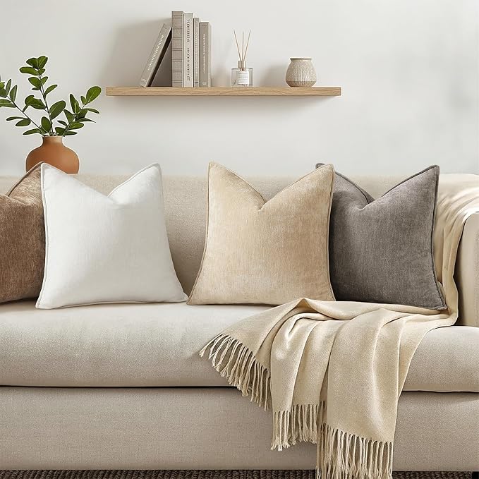 decorUhome Summer Couch Euro Sham Throw Pillow Covers 22x22 Set of 2, - Image 3