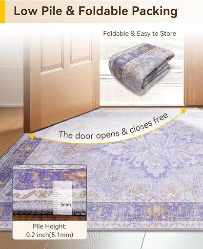 RELEANY Washable Area Rug, Runner 2'x6', Water Repellent, Pet Friendly - Image 7
