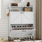 BORNOON Shoe Cabinet with 2 Flip Drawers Narrow Shoe Storage Cabinet Organizer by BORNOON