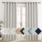 NICETOWN Snowbound Vintage Linen 100% Blackout Curtains by NICETOWN
