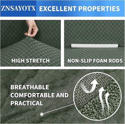 ZNSAYOTX 1 Piece Jacquard Couch Covers - Image 5