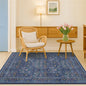Vintage Dark Blue 4x6 Area Rugs by HazoHaus