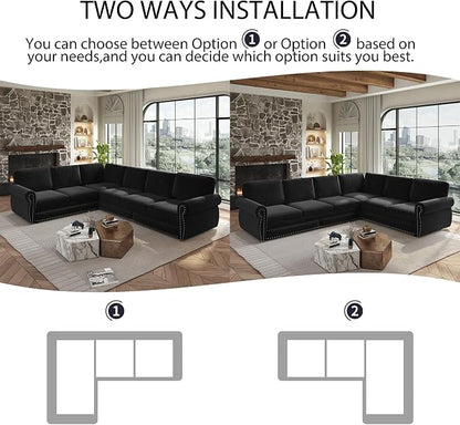 118" L-Shaped Sleeper Couch Bed - Image 6