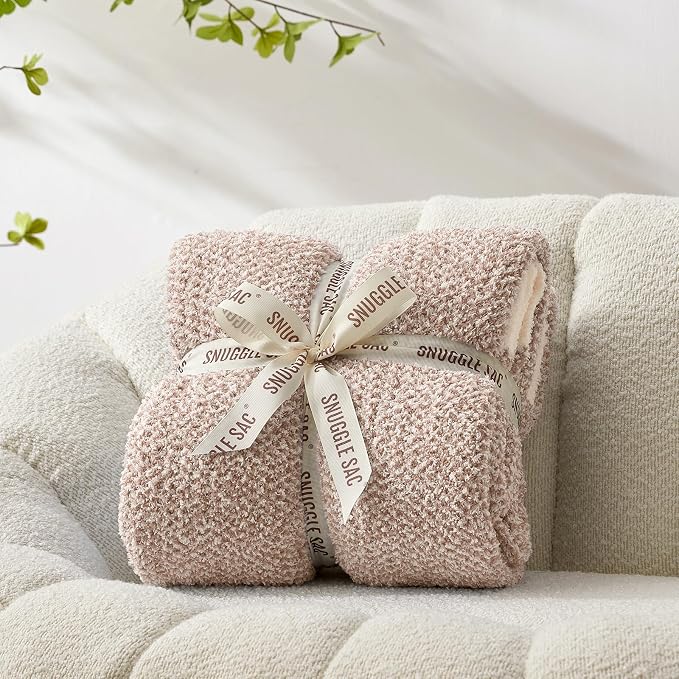 Snuggle Sac Heather Taupe Throw Blanket - Image 4