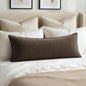MIULEE Decorative Linen Lumbar Pillow Cover 14x36 Inch Dark Coffee | Fall by MIULEE