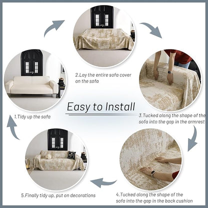 MYSKY HOME Couch Cover for Dogs Washable Couch Sofa Protector for Loveseat Sofa - Image 5