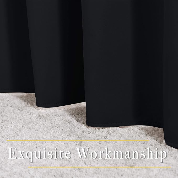 NICETOWN Black Blackout Curtains 30 inch Curtains - Image 6