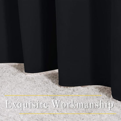 NICETOWN Blackout Black Curtains & Drapes 90 inches Long - Image 6
